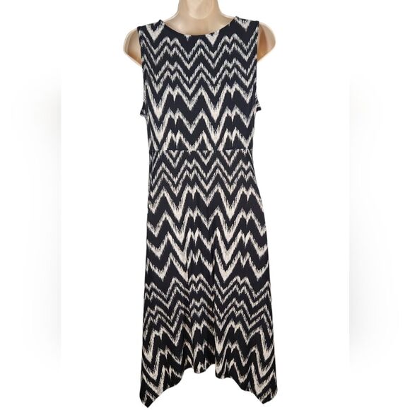 Soma Dress‎ Soutache Sleeveless Short Lace Ikat Mini Black White Empire M - Picture 7 of 10
